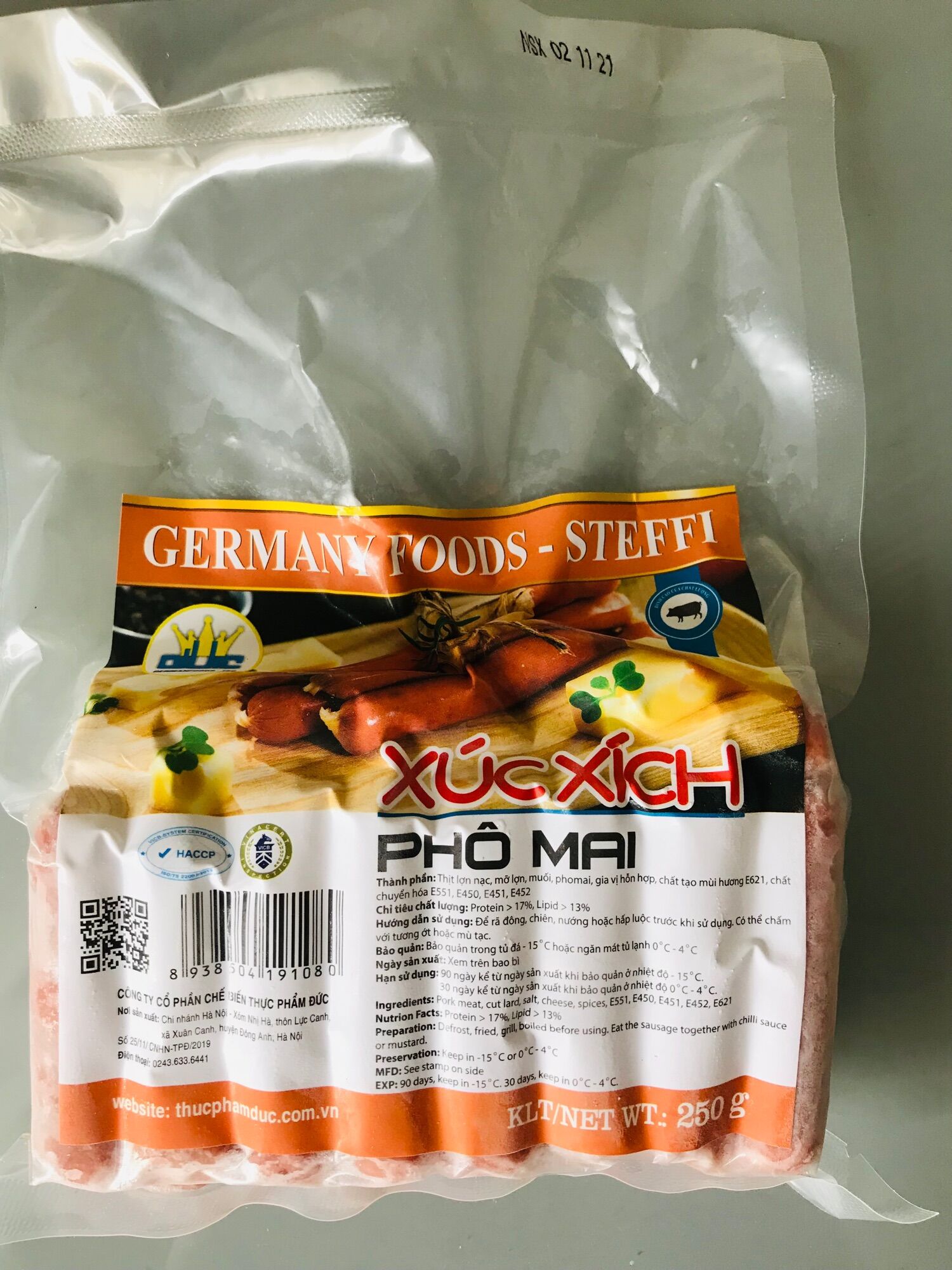 Xúc xích Steffi phô mai