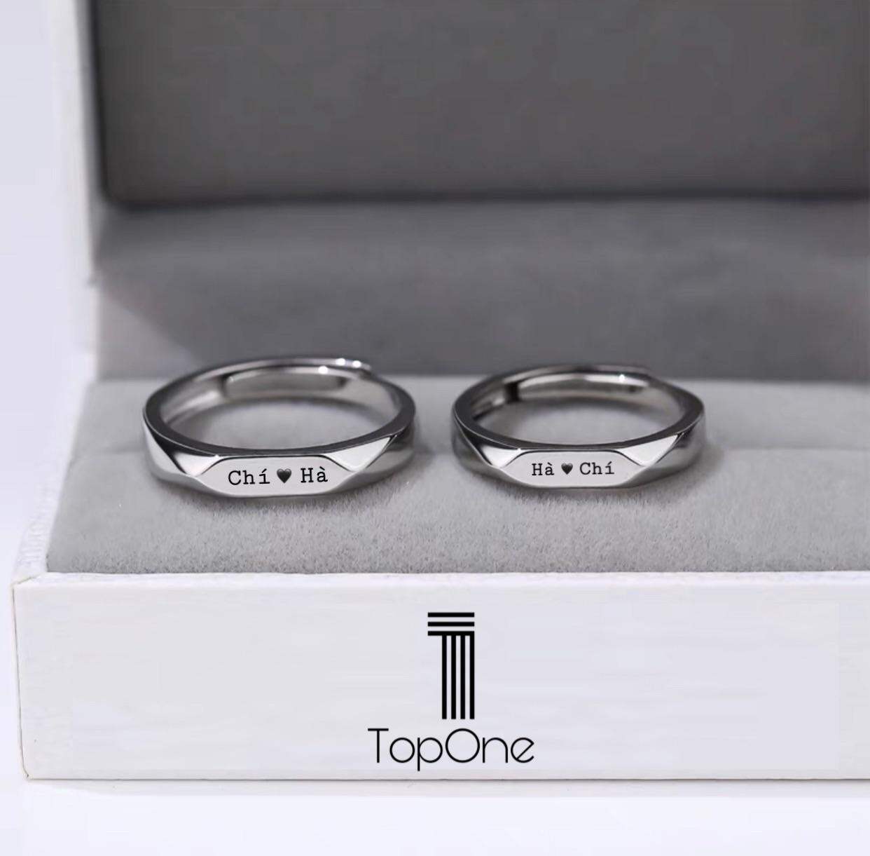 Nhẫn khắc tên theo yêu cầu, Nhẫn đôi nam nữ, nhẫn cặp