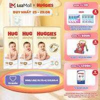 Combo 3 gói Tã quần Huggies Skin Perfect Mega Jumbo M98/L88/XL72+4/XXL64+4 miếng với 2 vùng thấm giảm kích ứng da