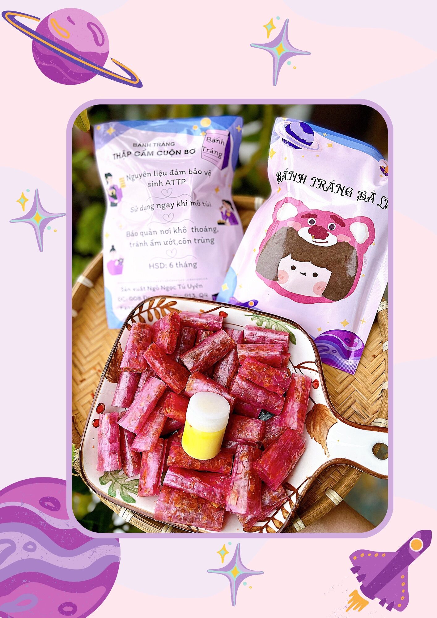 Bánh tráng cuộn thập cẩm bơ