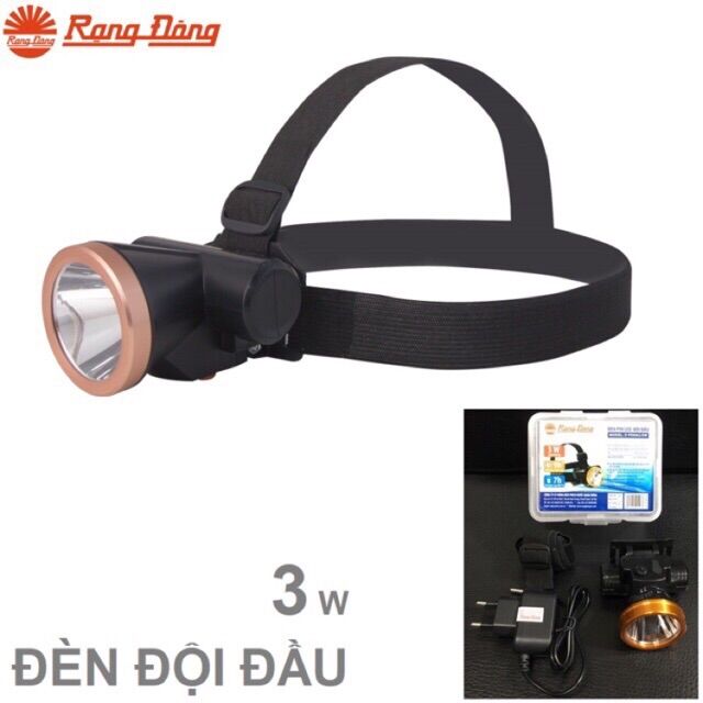 Đèn đội đầu led 3w Rạng Đông pin sạc