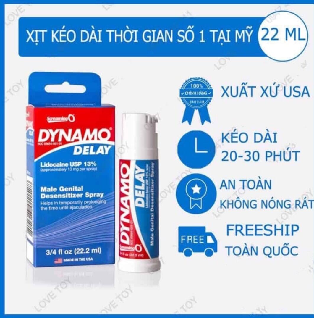 Xịt dynamo delay cao cấp 22.2ml usa kéo dài xuất tinh