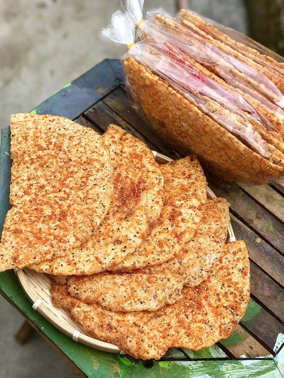 10 bánh tráng dừa nướng sấy mắm Tam Quan Bình Định