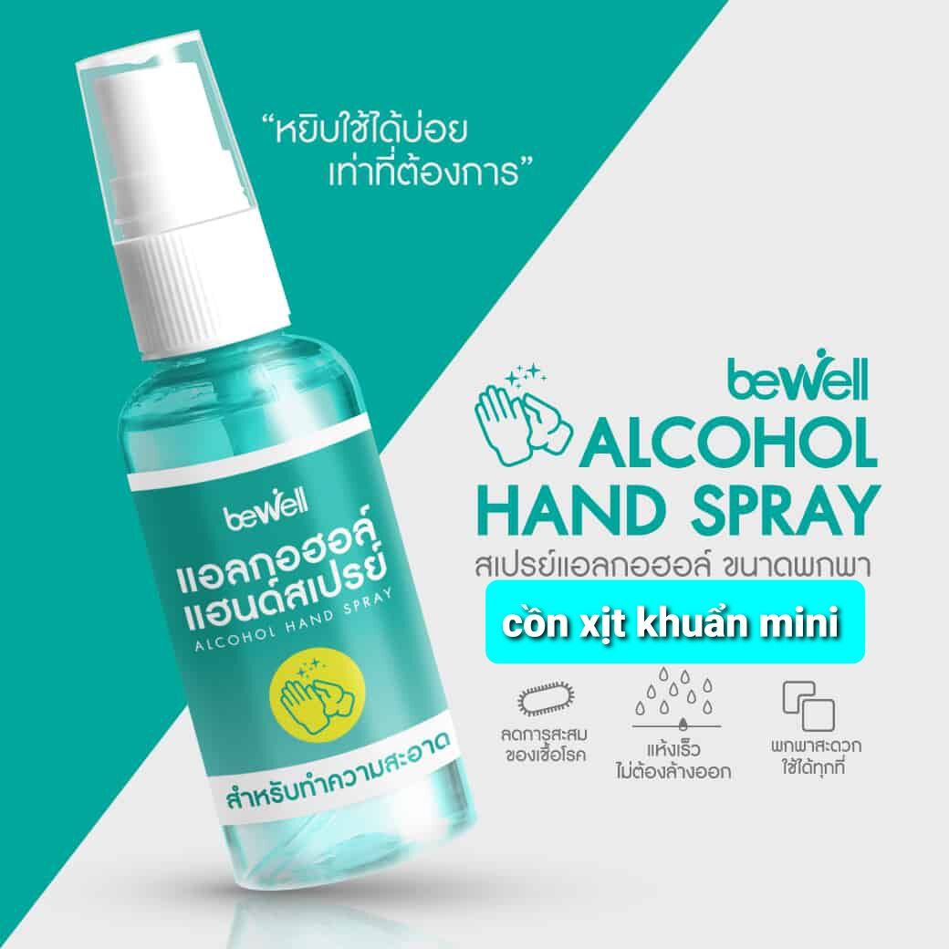 Cồn sát khuẩn mini hương nước hoa 100ml