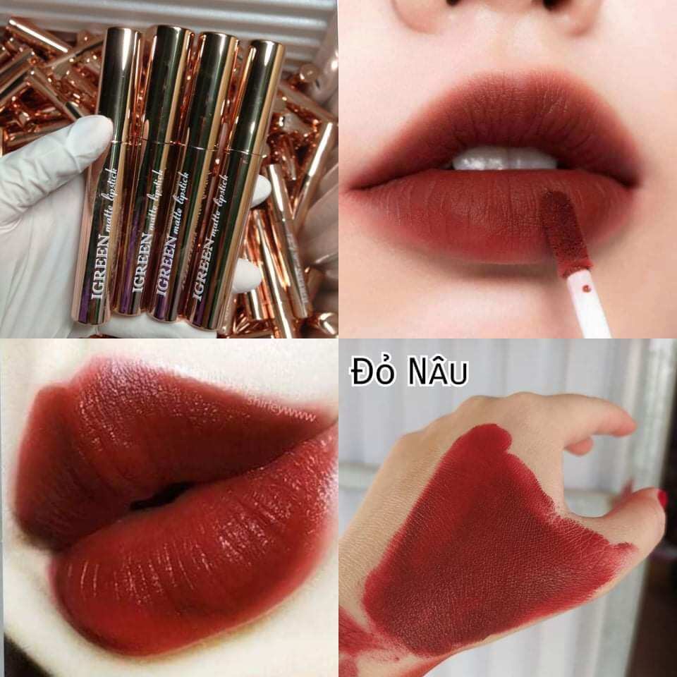Son kem lì không chì mềm mượt – IGREEN matte lipstick