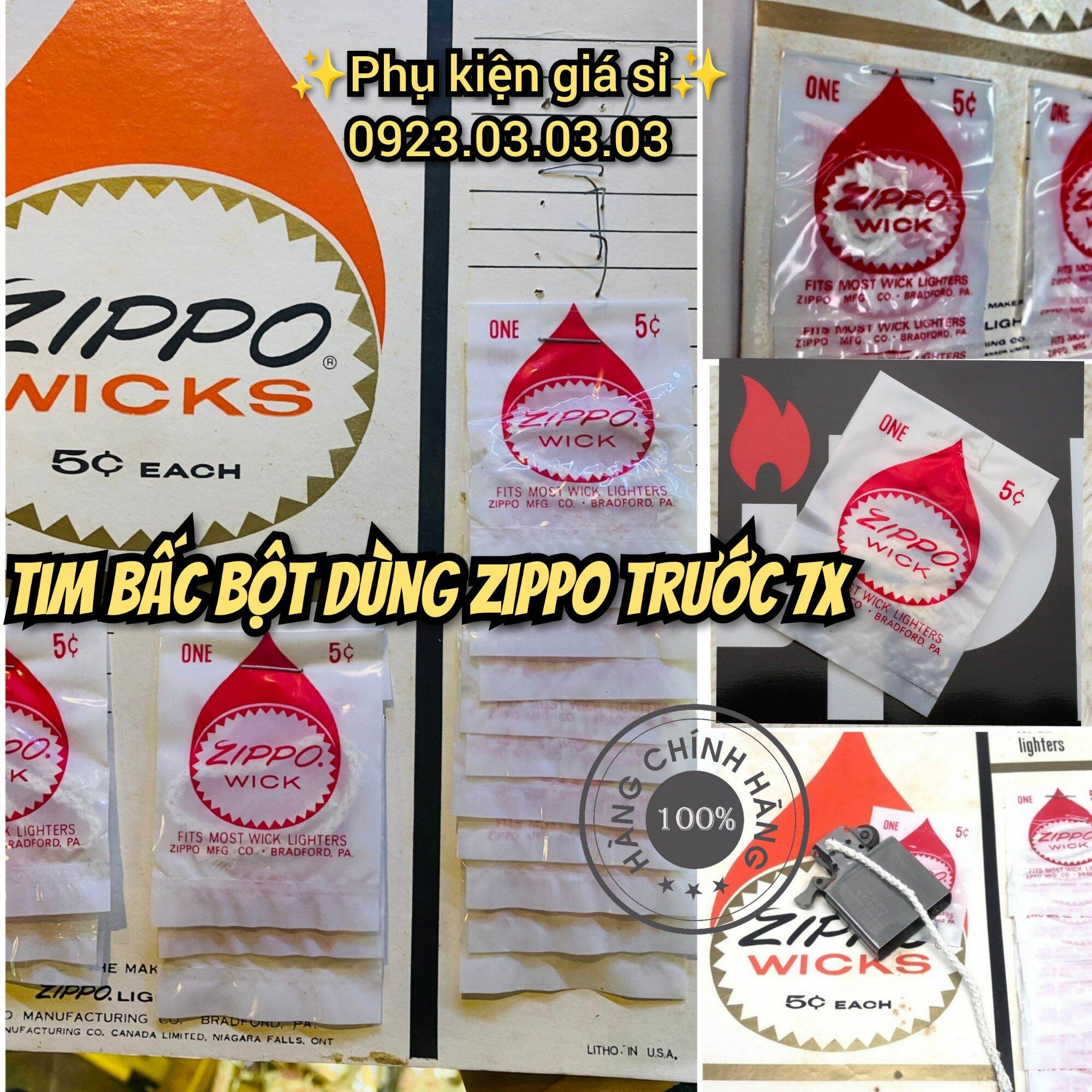 Tim bấc bột sử dụng Zippo xưa, hàng chính hãng
