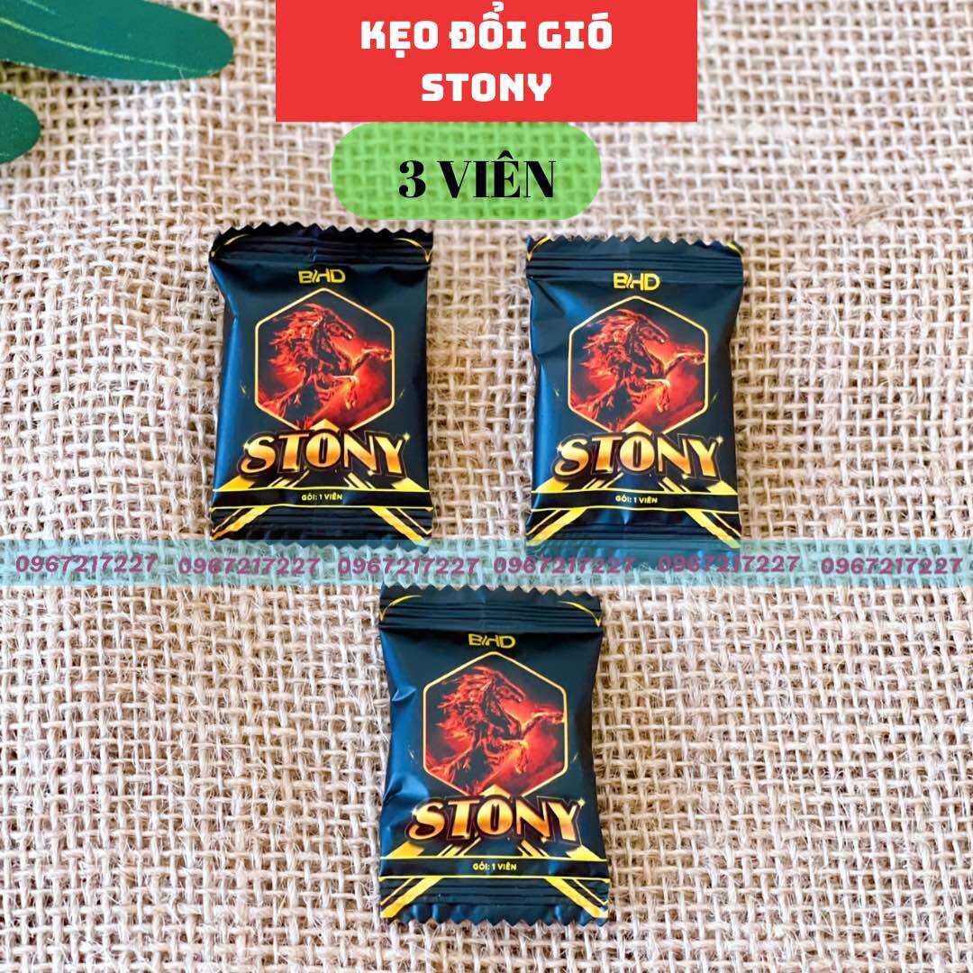 3 viên kẹo đổi gió stony - ngăn ngừa rối loạn cương dương, tăng khoái cảm