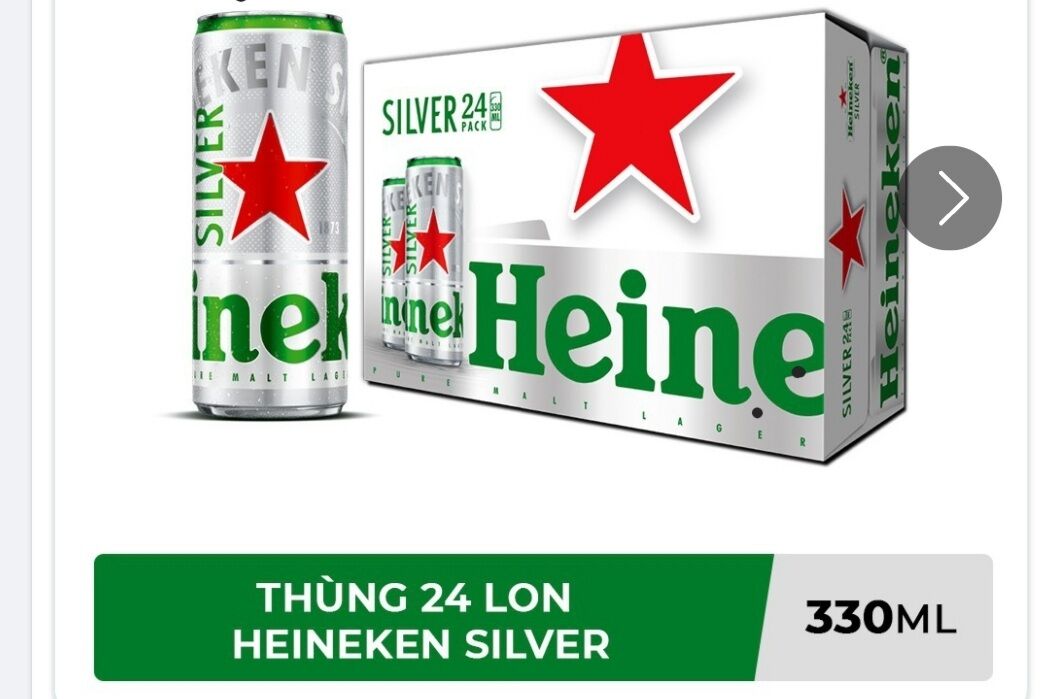 Thùng 24 lon bia Heineken Silver 330ml