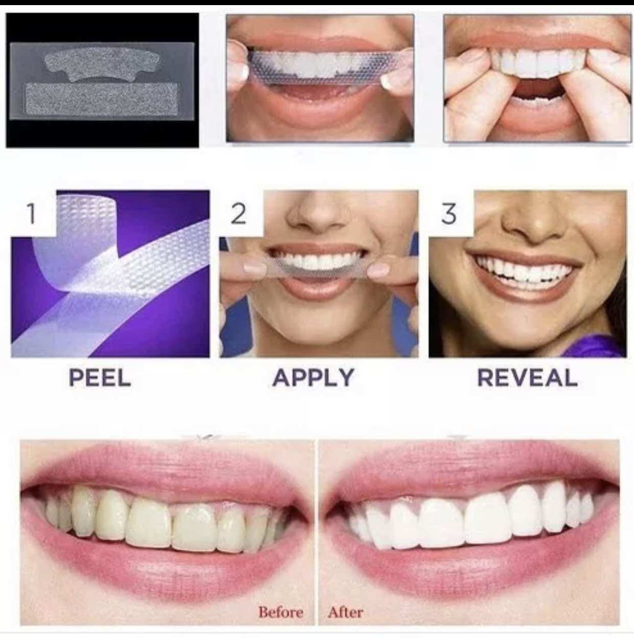 Miếng dán tẩy trắng răng OralB 3D White Whitestrips (1 hộp 14 cặp: 28 miếng )