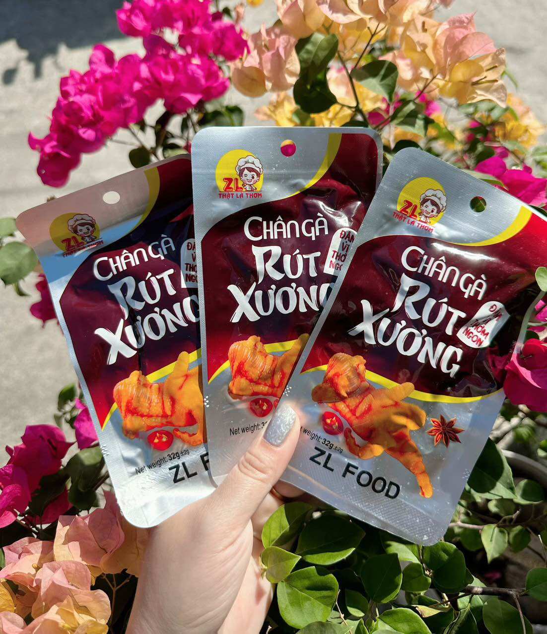 Combo 10 gói chân gà rút xương tê cay siêu ngon 32gr