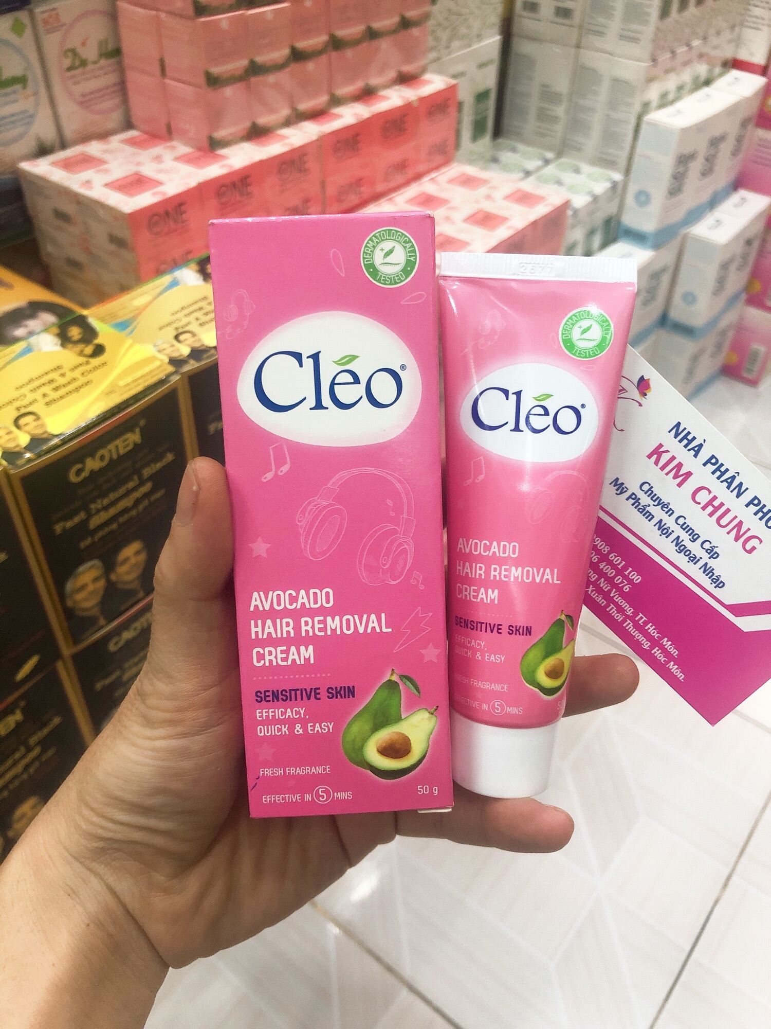 Kem tẩy lông Cleo Hồng cho da nhạy cảm 50g