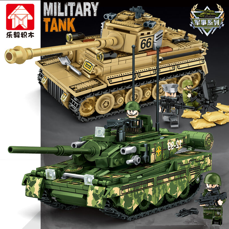 Đồ Chơi Xe Tăng Khối Lượng Nặng T34 Tiger Military 85 Style Cho Bé Trai Quà Tặng Năm Mới Xây Dựng Mô