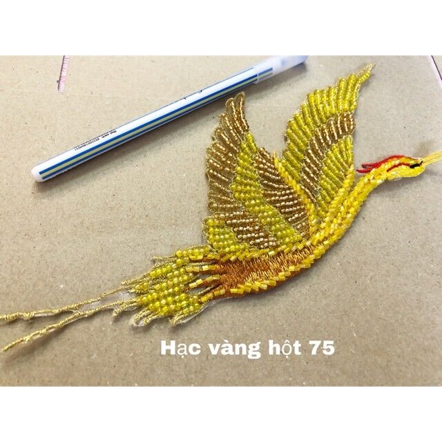 Hạc cườm đính áo dài, đầm, váy