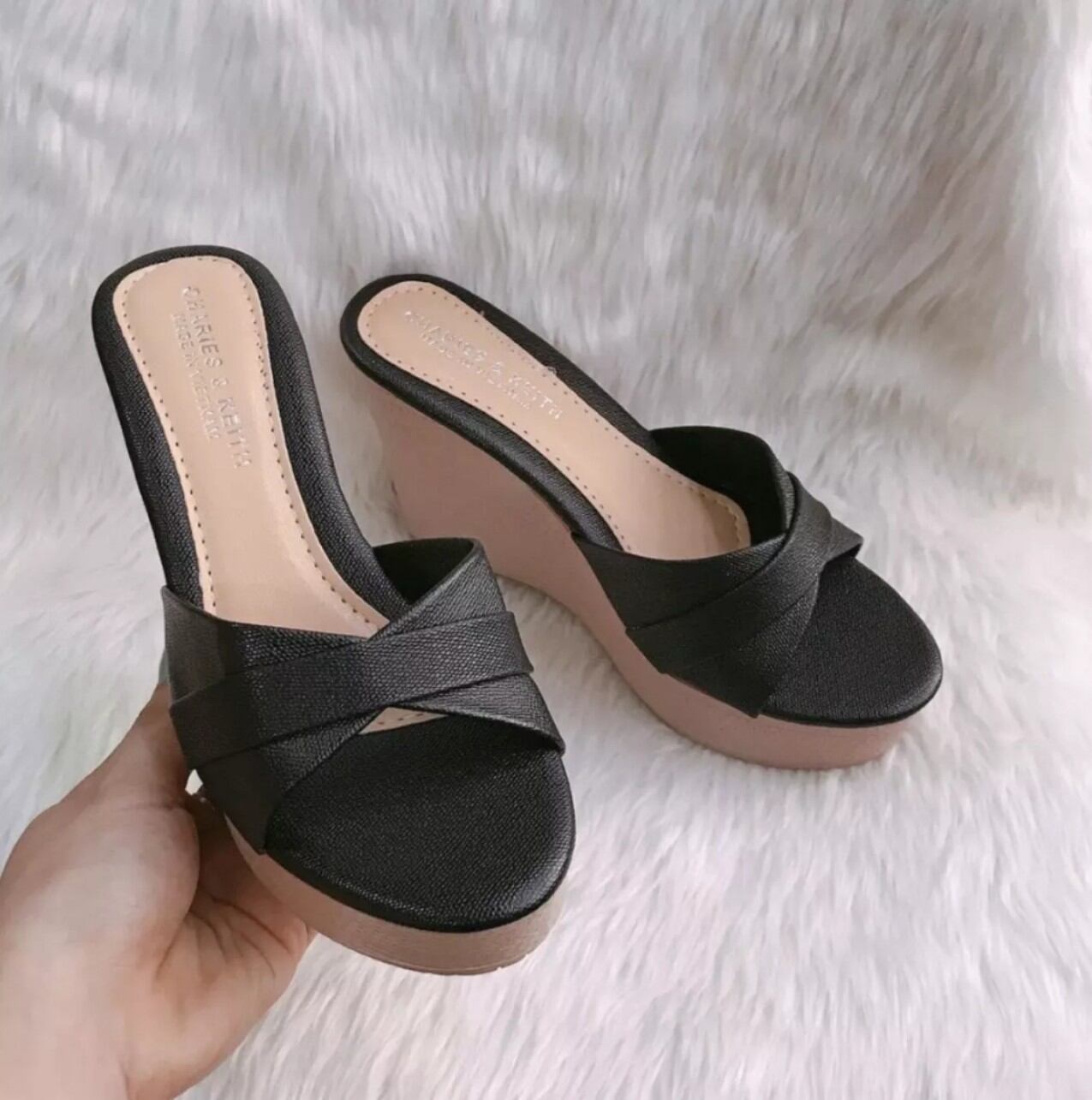 Dép đế xuồng quai đắp chéo 9f siêu nhẹ ms01
