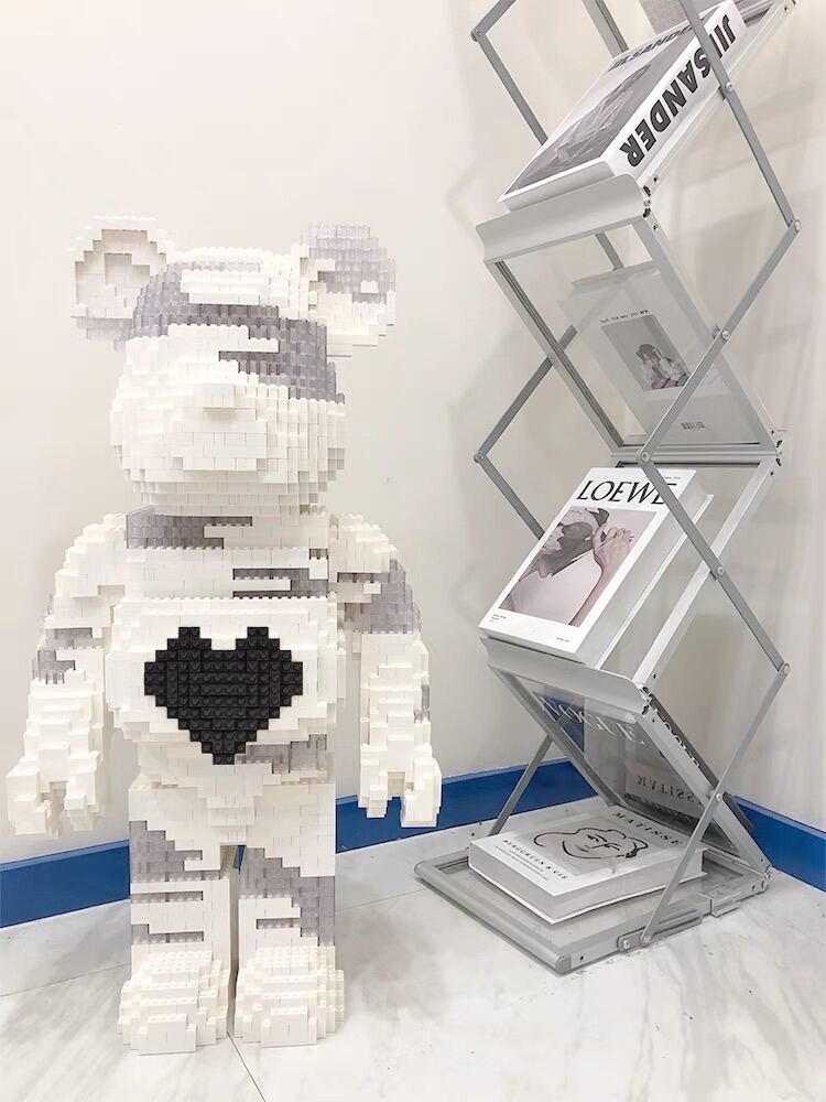 [ ORDER ] Bearbrick White Black Heart Lego 1000%