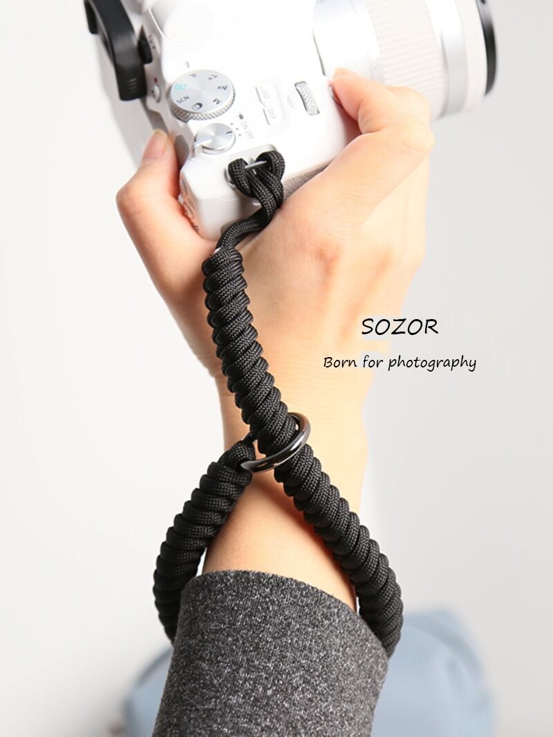 Dây Đeo Cổ Máy Ảnh Sozor BZ-1W Dây Đeo Cổ Tay Máy Ảnh DSLR Mirrorless Tương Thích Với Canon EOS 200D 80D 5D Fuji XT4 Panasonic GX85