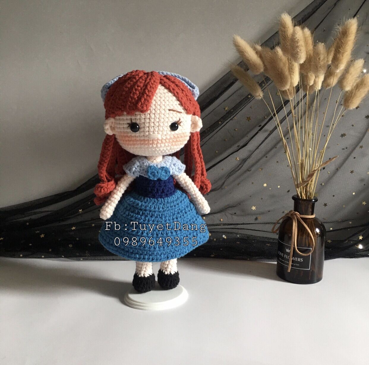 [ Ảnh thật ] Búp bê handmade, búp bê len cho bé, búp bê Ariel móc len