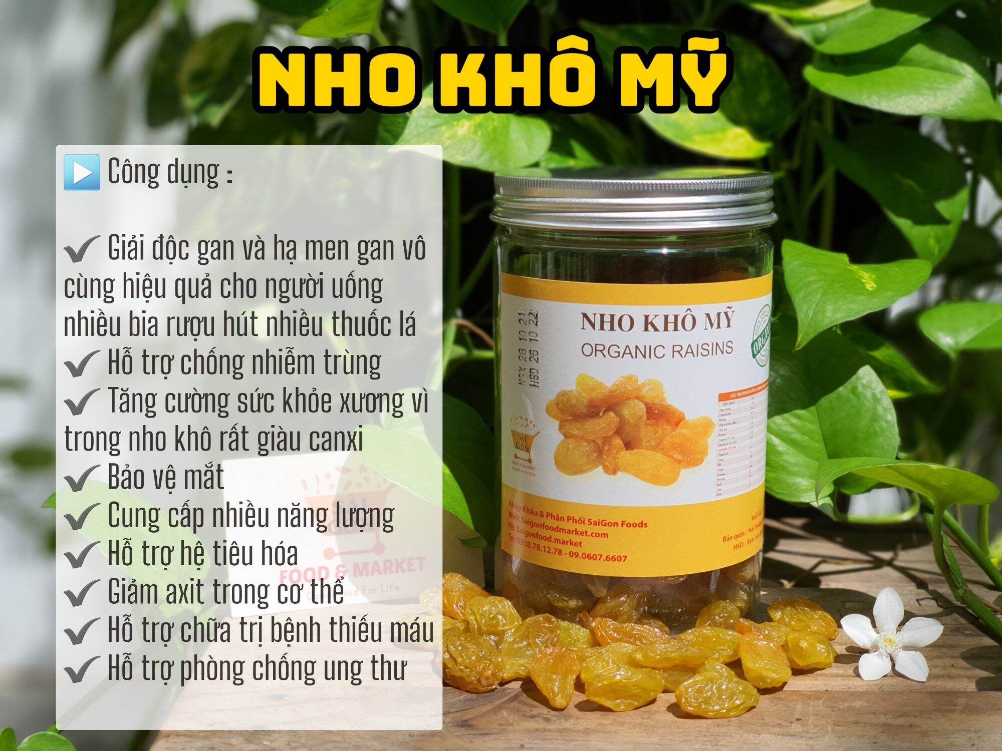 Nho mỹ sấy khô 500g