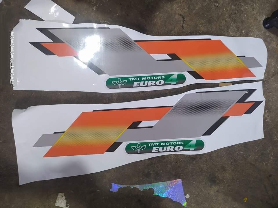 Tem dán cánh cửa xe Howo TMT, tem dán cửa, tem trang trí, tem TMT motor euro