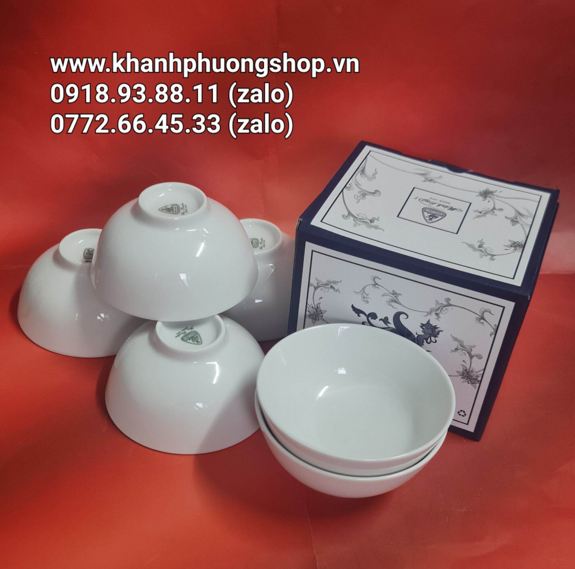 Bộ 6 chén ăn cơm sứ Minh Long - chén ăn cơm sứ minh long