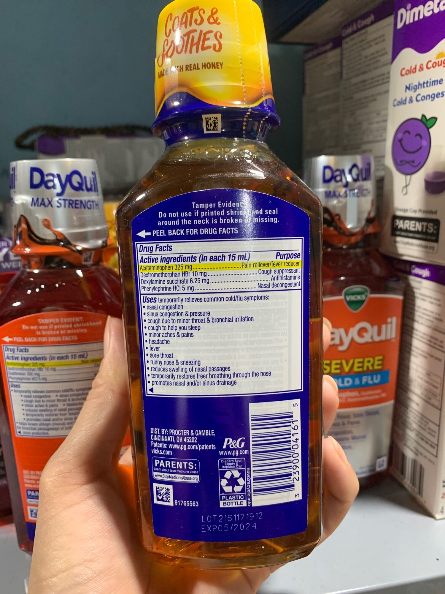 Siro Vicks NyQuil Cold & Flu Severe 354ML ( tương tự  DayQuil )