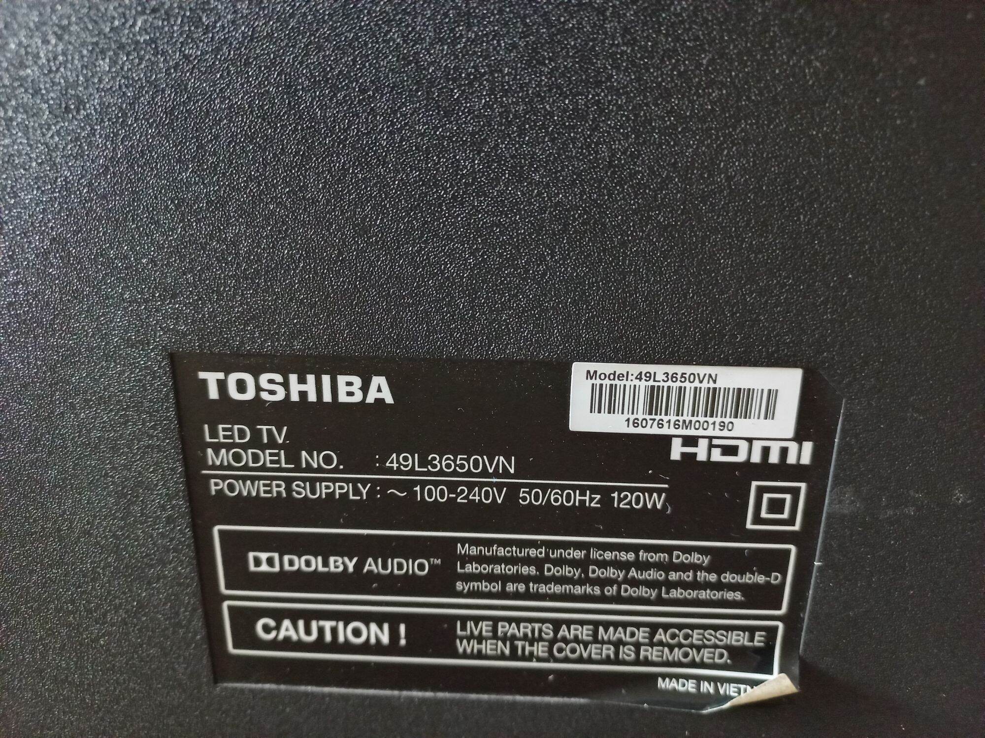 Tivi Led Toshiba 49in model 49L3650 màn hình mới 100% nguyên seal BH 1 năm kết nối hdmi usb DT...