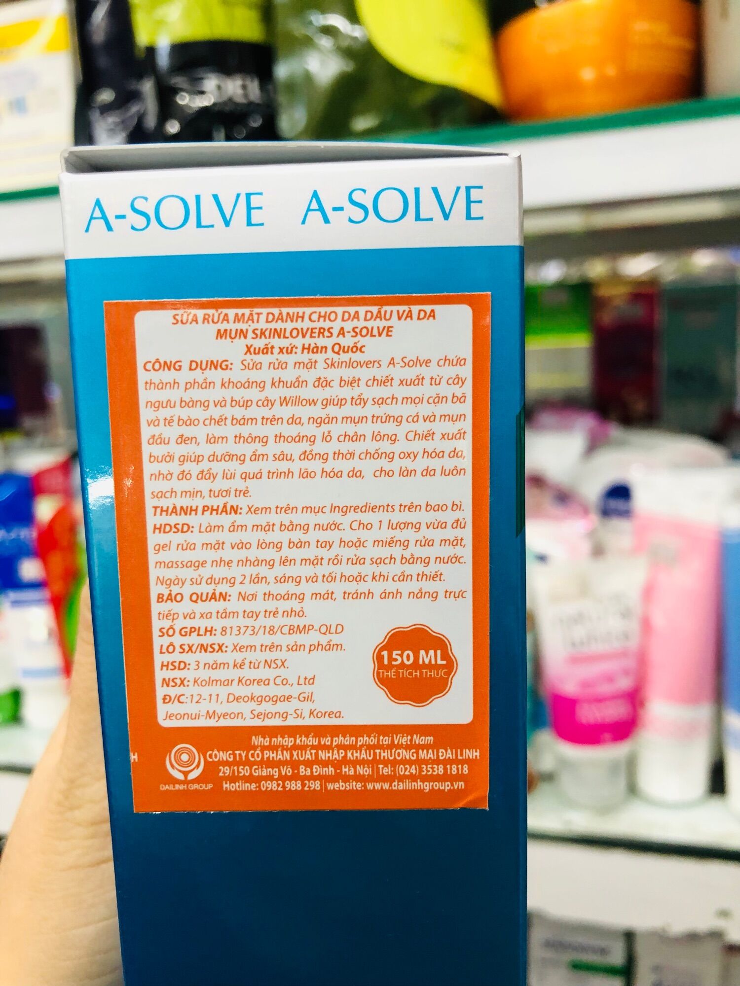 Sữa rửa mặt cho da dầu và da mụn Skinlovers A-solve 150ml+40ml
