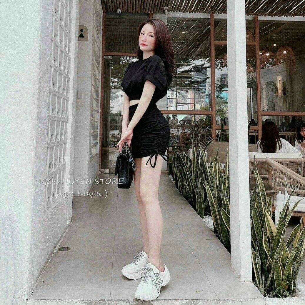 Chân váy rút dây bên siêu hot