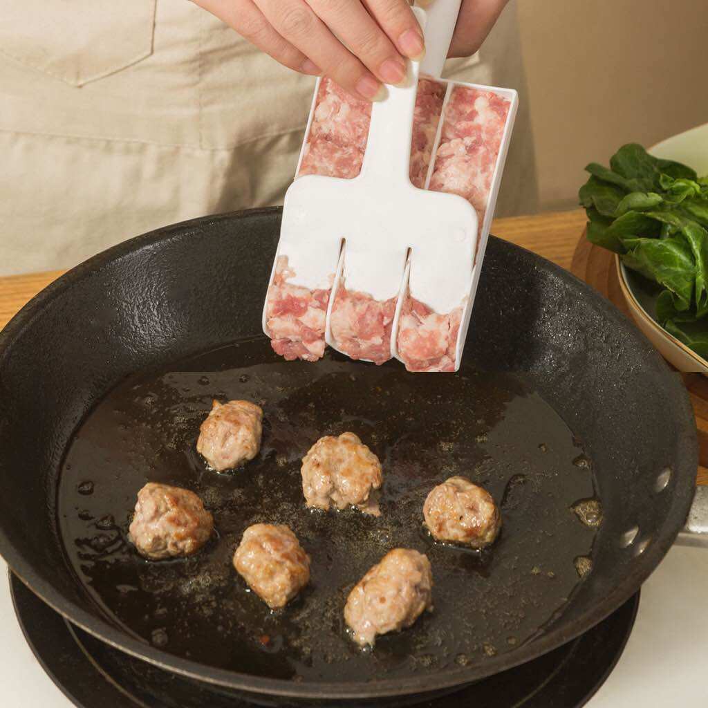 DỤNG CỤ LÀM THỊT VIÊN 4 NGĂN BĂNG NHỰA