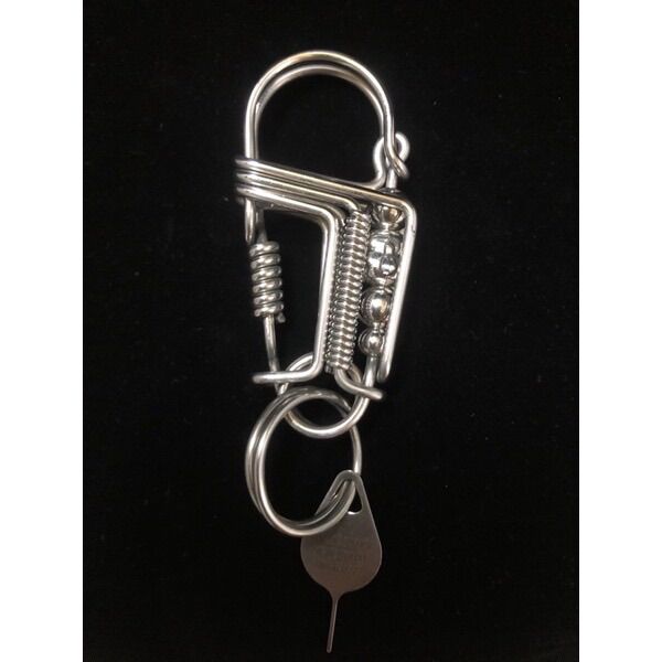 Móc khoá inox thần tài gõ cửa