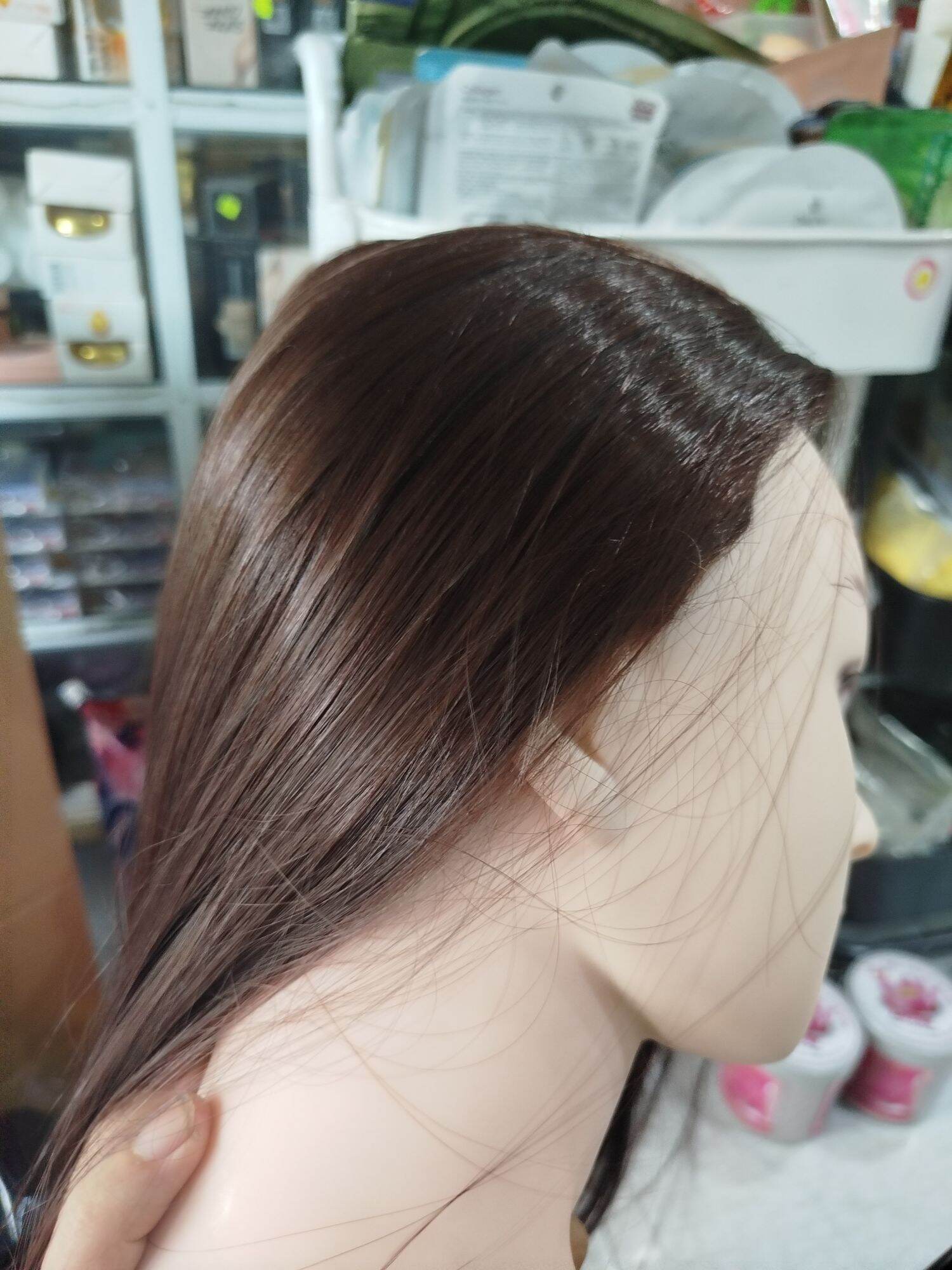 Đầu manocanh - Đầu ken cắt tóc, học bới tóc 50% tóc thật