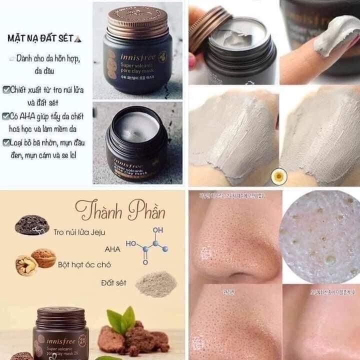 Mặt nạ đất sét tro núi lửa 100g