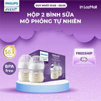Hộp 2 Bình Sữa Mô Phỏng Tự Nhiên Mới Philips Avent Natural Response 125ml/ 260ml/ 330ml - Cảm giác và động tác ti như ti tự nhiên