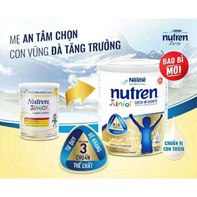 [Date 02/2024] Sữa bột Nutren Junior 850g mẫu mới