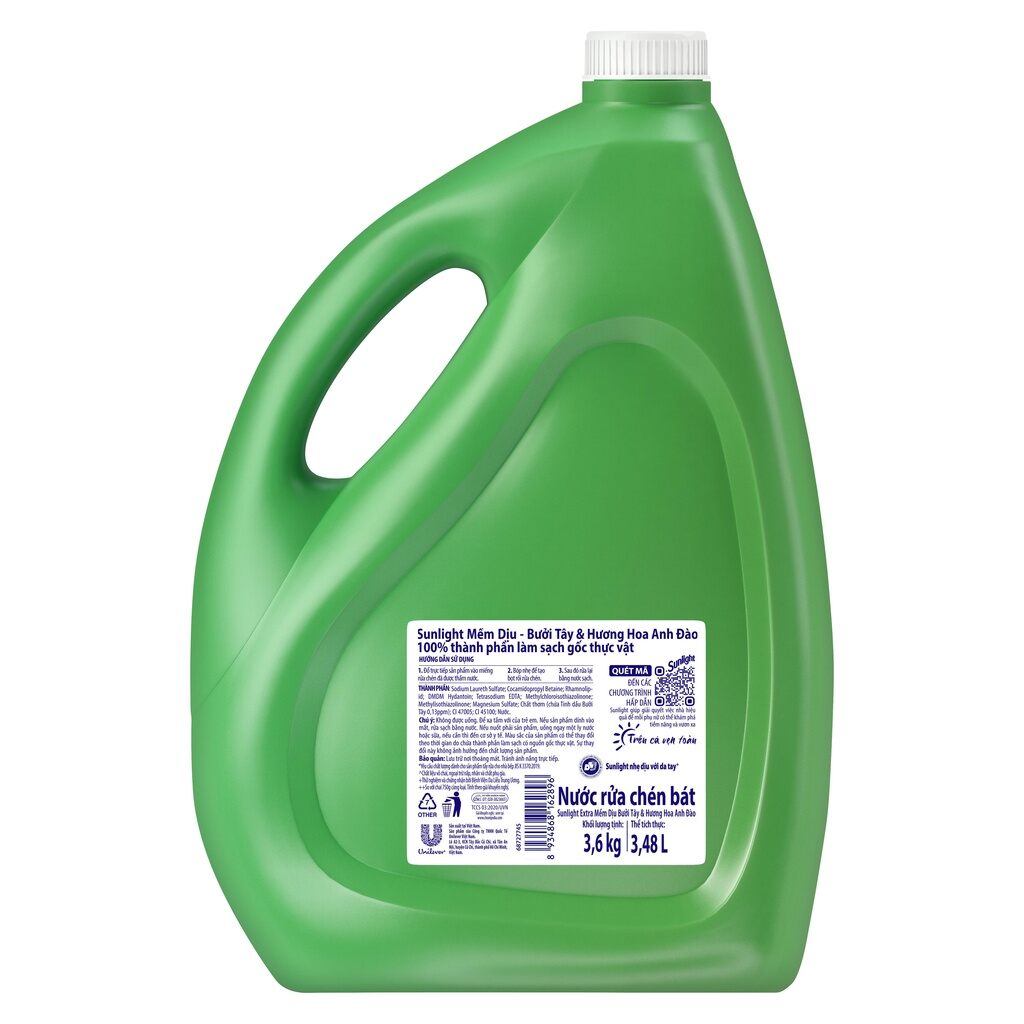Nước rửa chén sunlight trà xanh 3.6kg