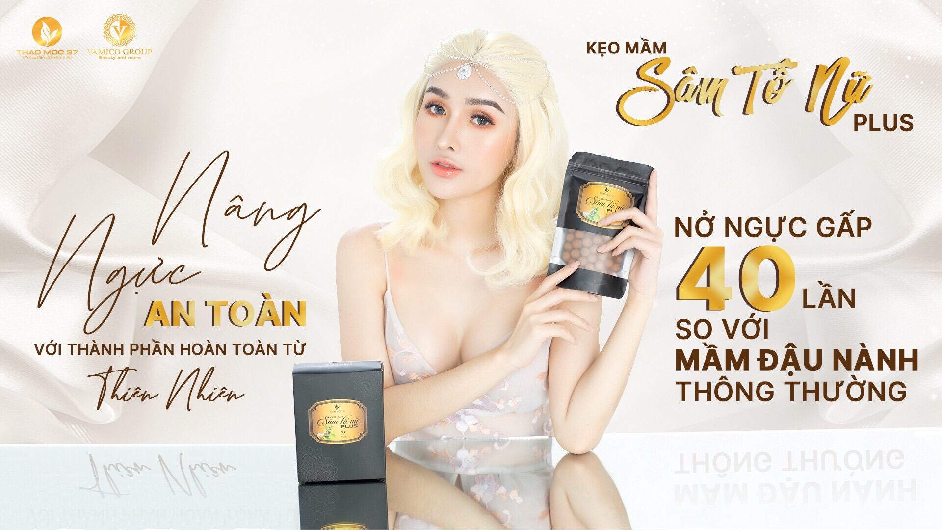 Kẹo mầm sâm tố nữ plus Thảo Mộc 37 chính hãng