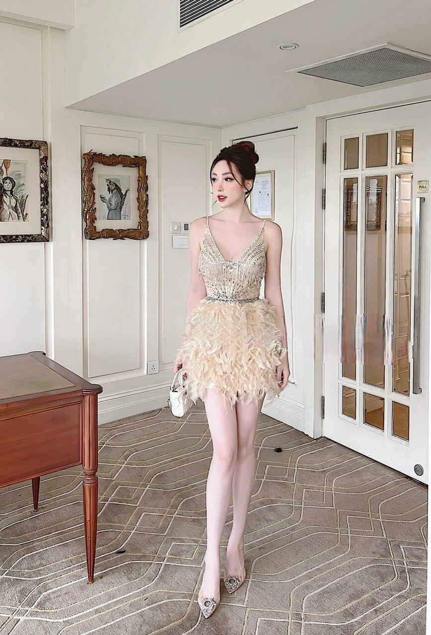 ĐẦM BODY PHỐI ĐÁ TUA RUA