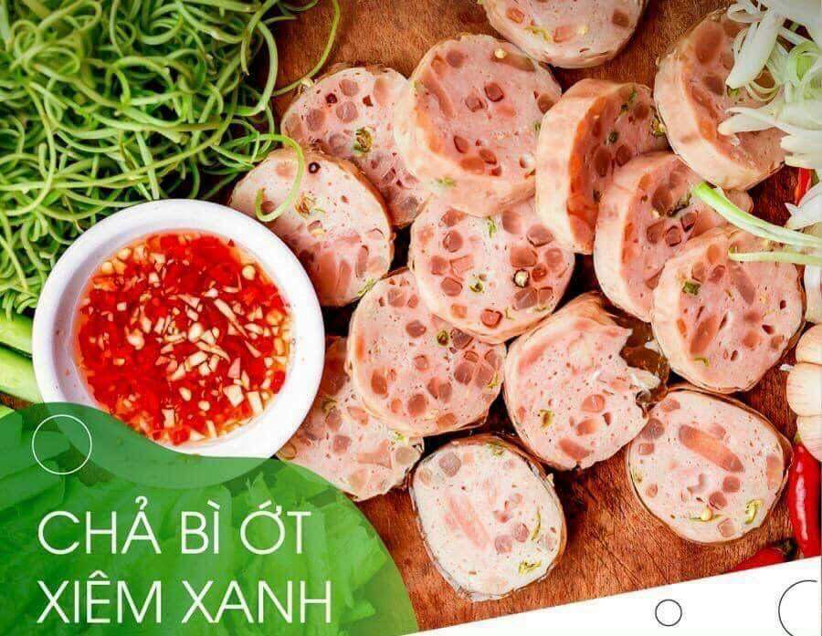 HCM-Chả lụa bì ớt xiêm xanh 500g(2 đòn)