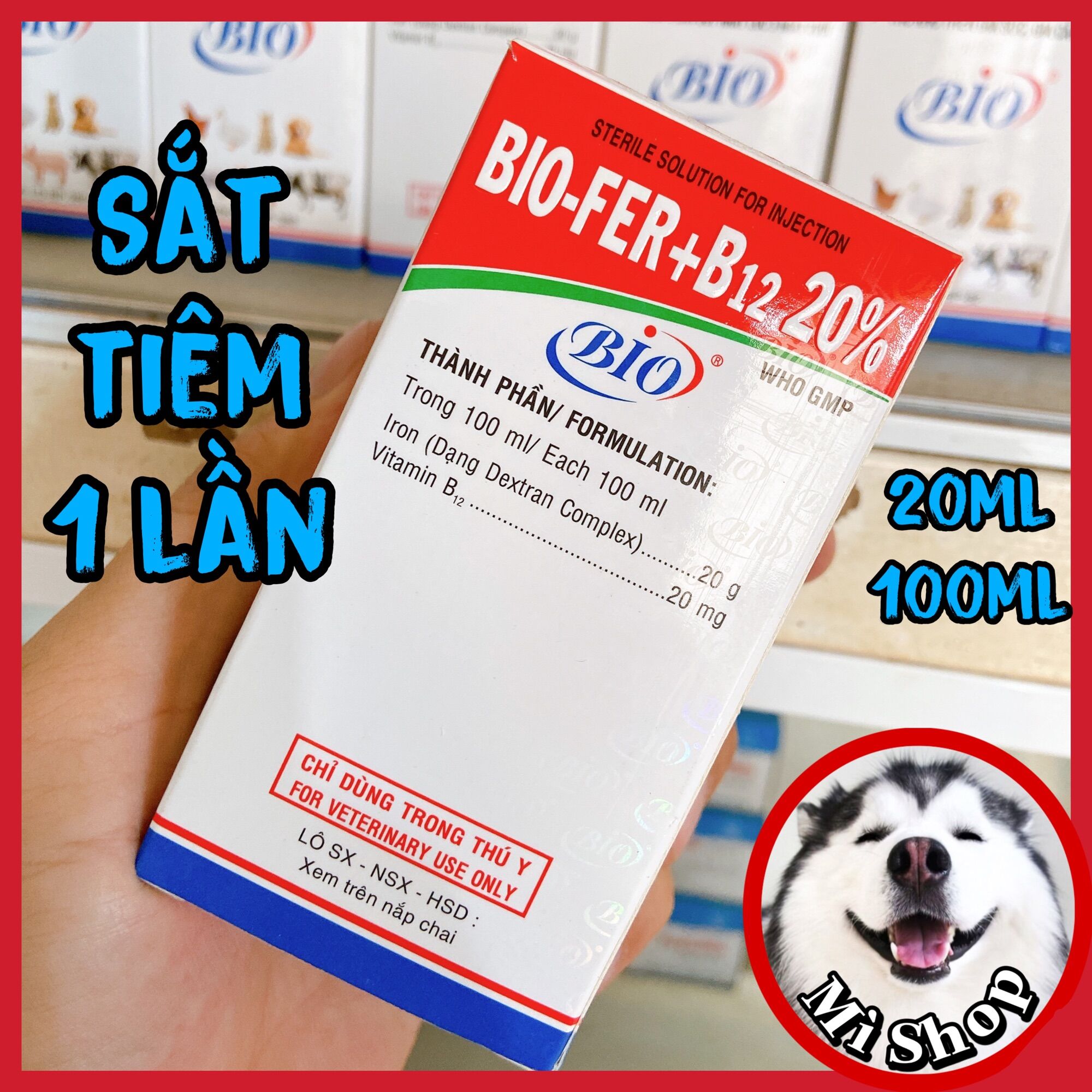 Bio fer sắt tiêm 1 lần cho heo, trâu, bò