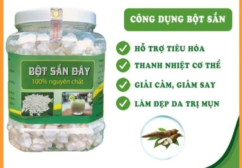 Bột sắn dây nguyên chất hộp 500g