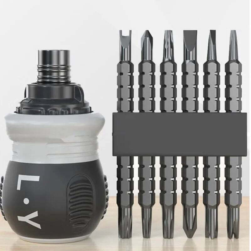 Mini ratchet chính xác tuốc nơ vít từ 13 trong 1 kính thiên văn tiết kiệm lao động dụng cụ tay phillips rãnh dual-mục đích đầu