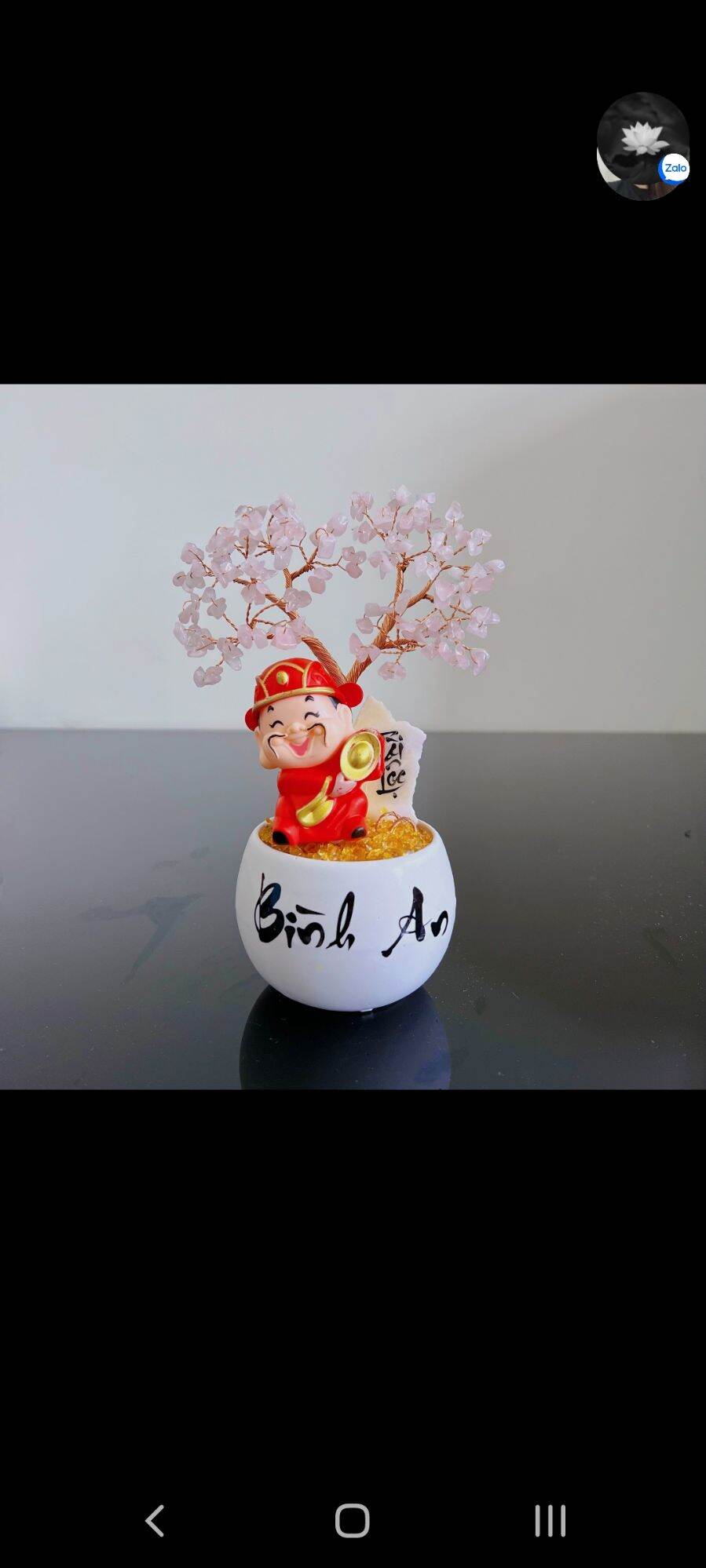 cây tài lộc đá thạch anh  20cm