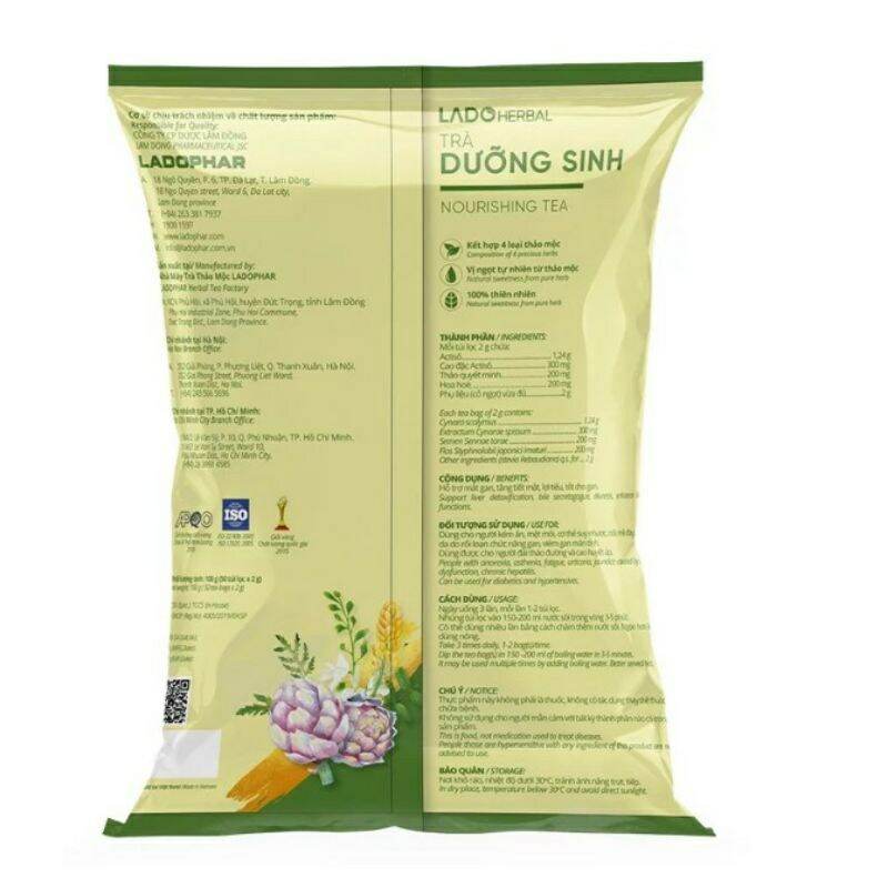 Trà Dưỡng Sinh Trà Atiso 50 túi lọc
