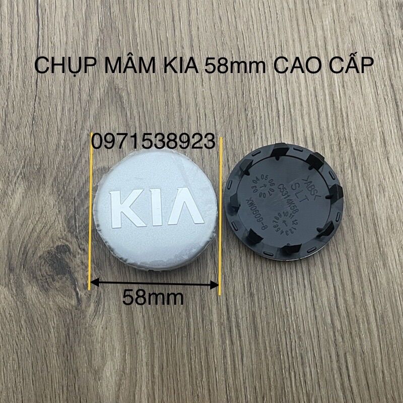 Chụp mâm lazang kia cao cấp giá rẻ vừa tất cả các dòng xe kia kích thước 58mm. giá 1 cái
