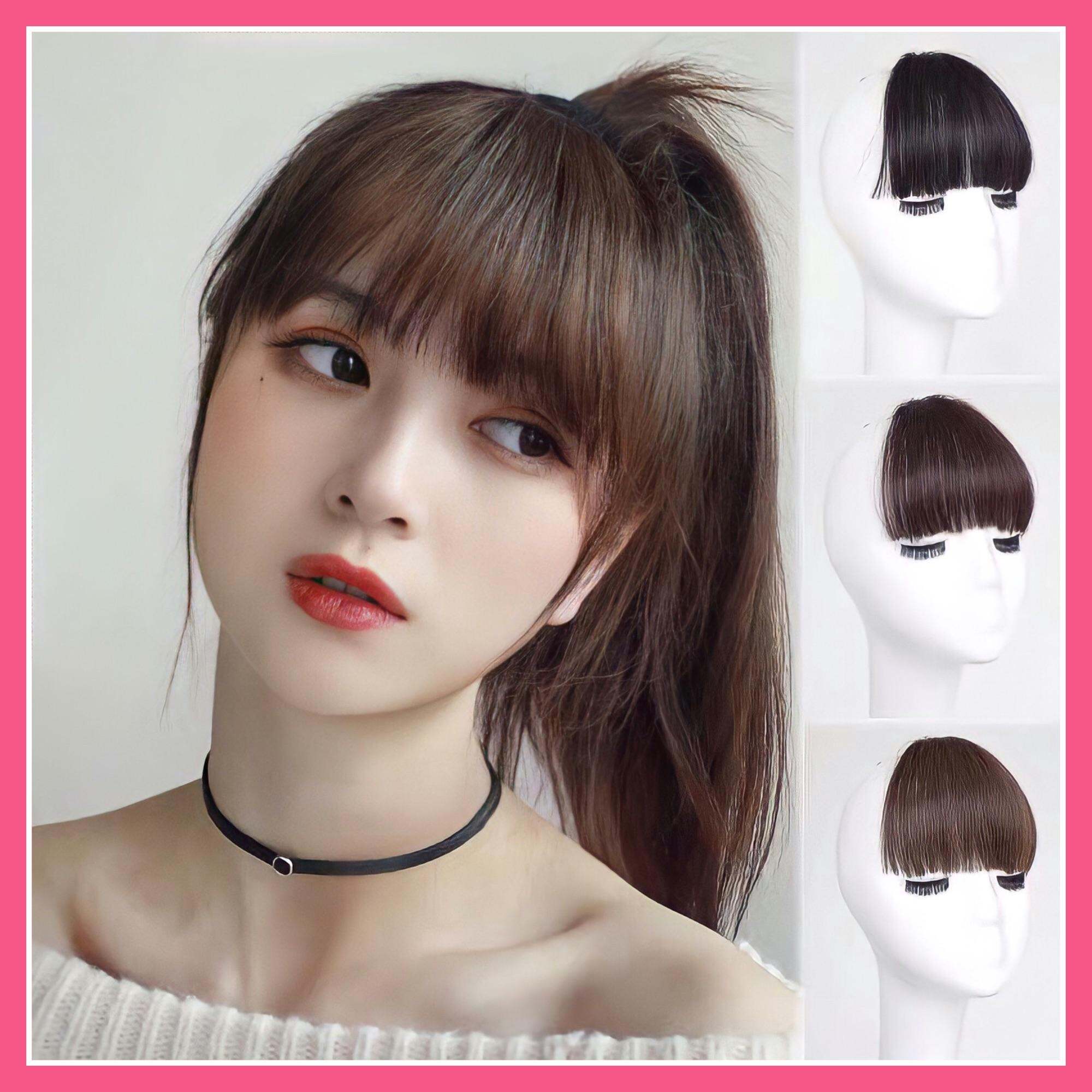 Tóc mái kẹp TÓC THẬT Mái Dày baby tiểu thư, Mái Giả Tóc Thật Loại Dày