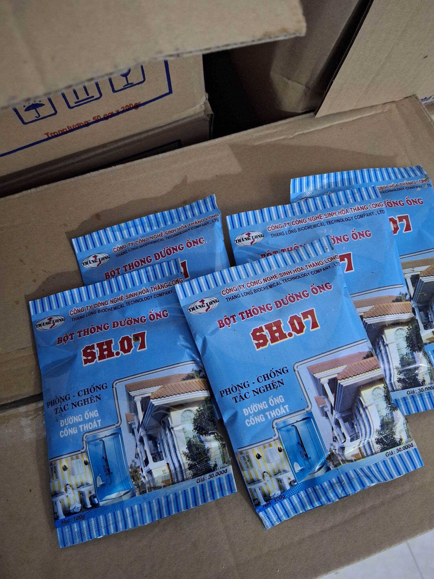 Combo 10 gói tặng 1 SH.07 thông tắc đường đanh tan cặn bã dư thừa mảng bám khử mùi diệt khuẩn chính hãng