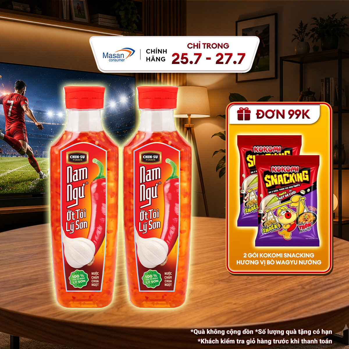 Combo 2 Nước Mắm Nam Ngư Ớt Tỏi Lý Sơn Chai 300ml