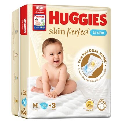 Tã dán Huggies size M 76 miếng (cho bé 6-11kg)
