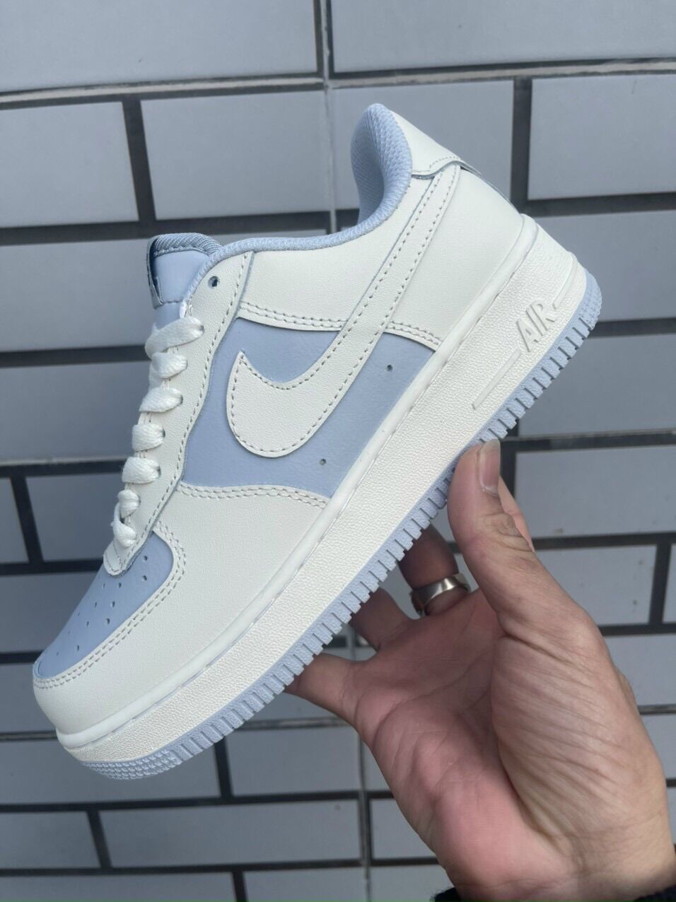 Giày Air Force Shadow trắng xanh - Ann Shoes