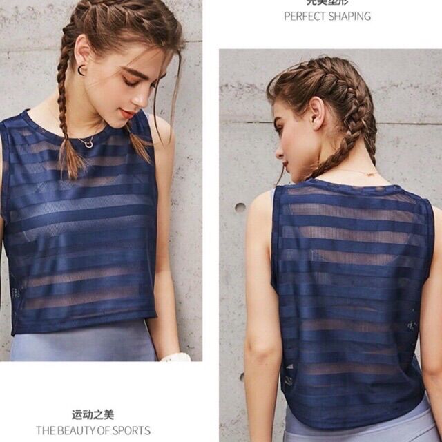 Áo croptop lưới sát nách